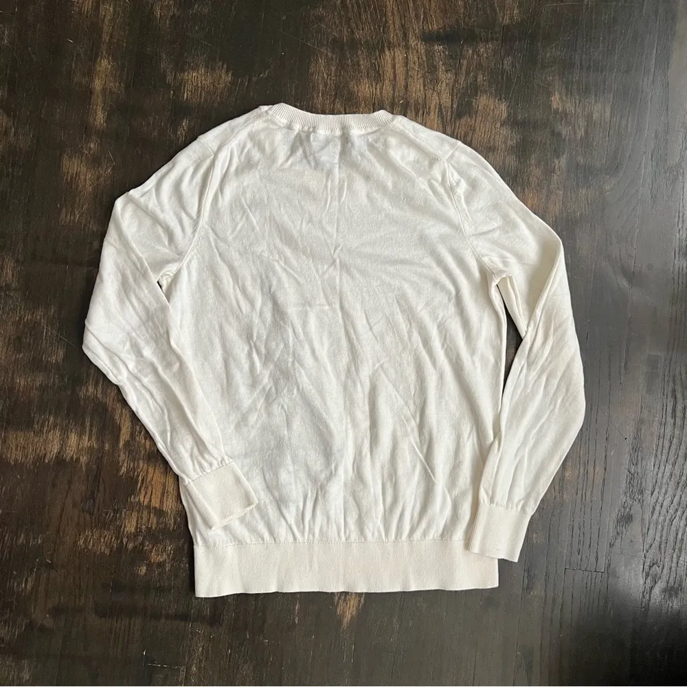 Banana Republic Nautical Sailboat Intarsia Cotton Knit Crewneck Sweater sz M - Image 5