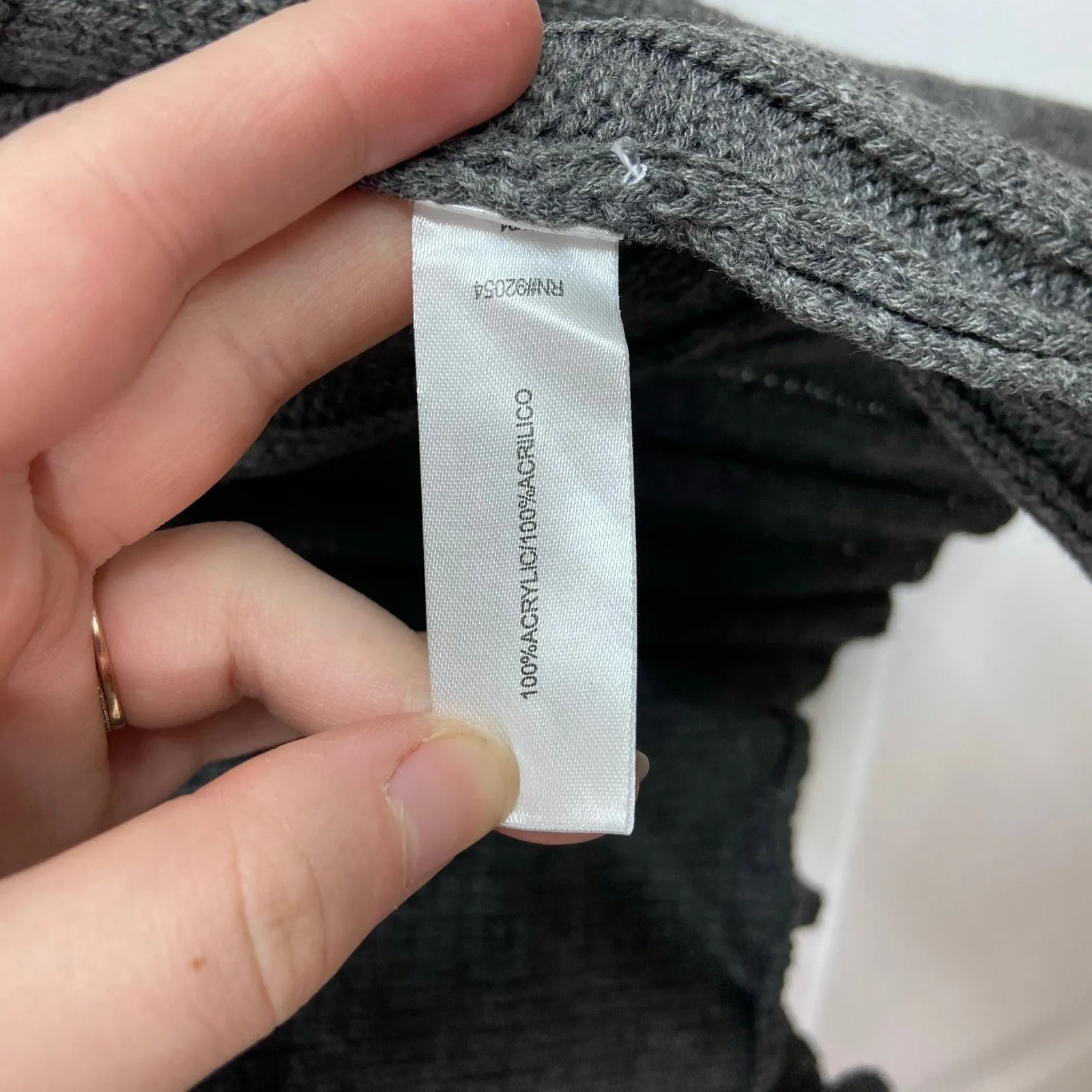 Carolyn Taylor gray acrylic thick knit open front cuffed sleeve cardigan sweater - Image 5