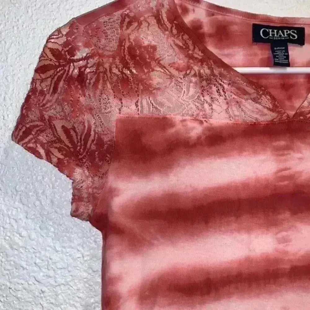 CHAPS DENIM women’s tie dye short sleeve top size S - Image 10
