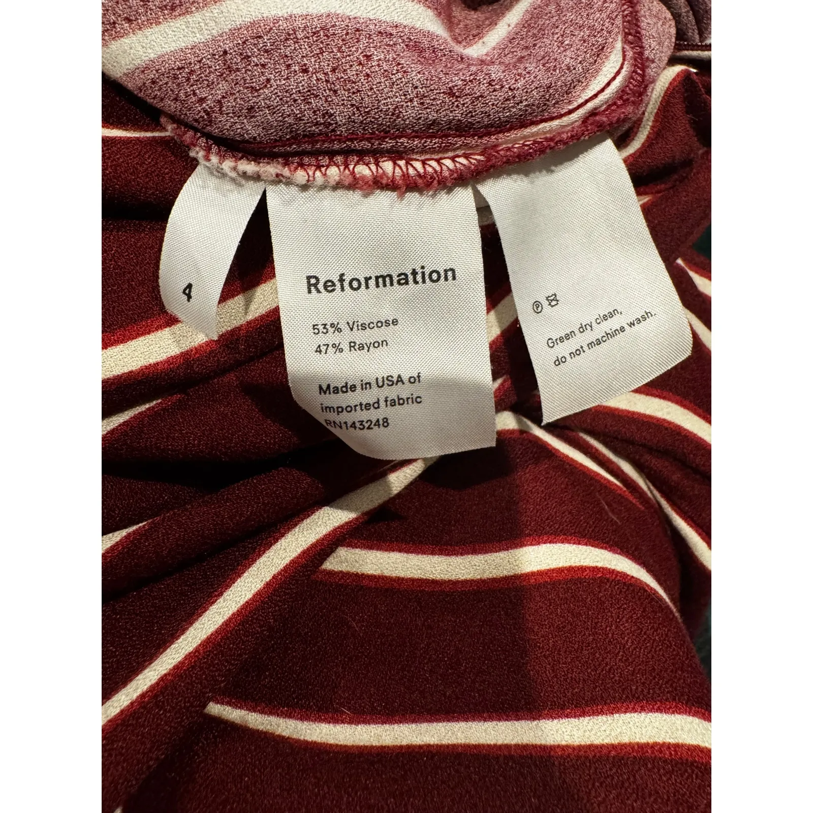 Reformation Guatemala Striped Striped Jumpsuit in Kizmet Size 4 - Image 6