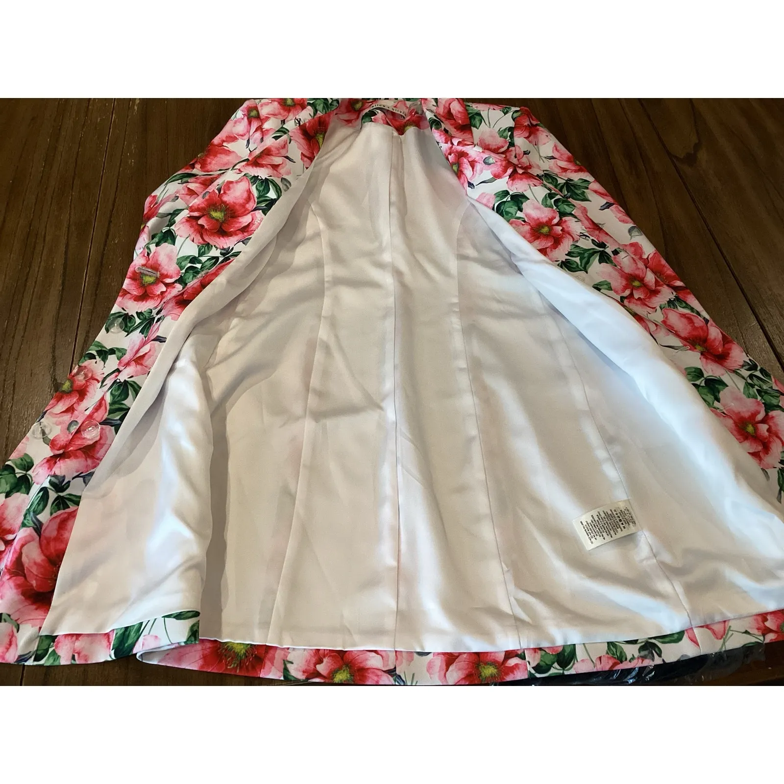 ALICE + OLIVIA Latoya Floral Mini Long Sleeve Blazer Dress size 0 - Image 15