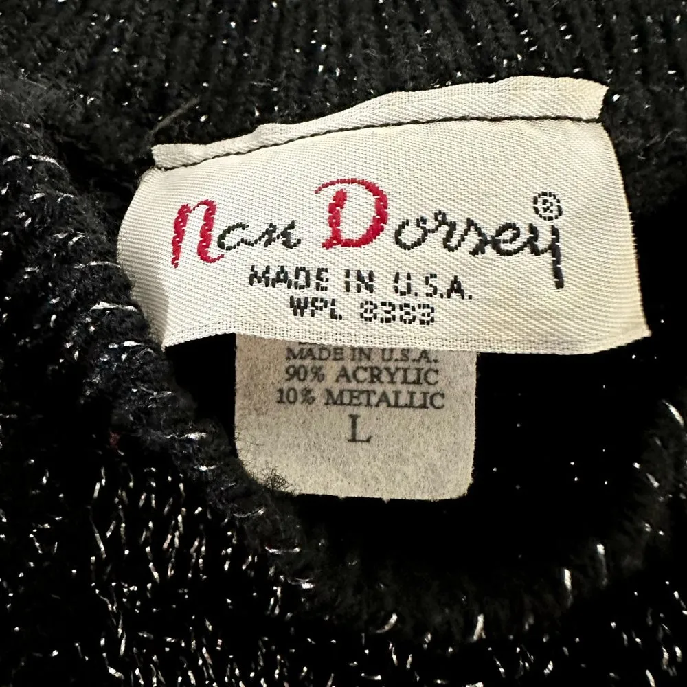 VTG Metallic Heart Sweater - Image 2