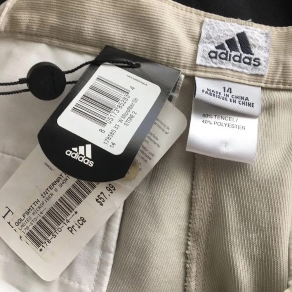 Adidas Tan Bermuda Microfiber Shorts 14 New - Image 3