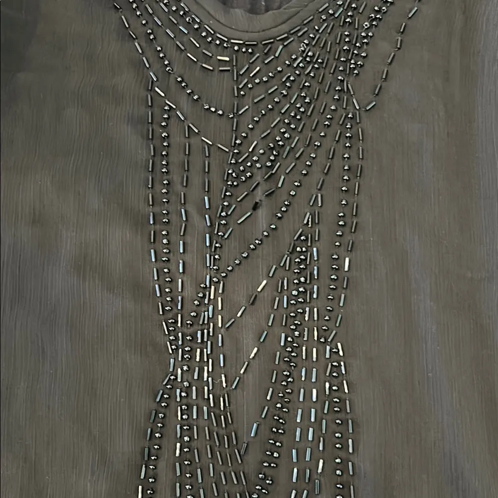 Coldwater Creek Black beaded Tank Top size small GUC - Image 3