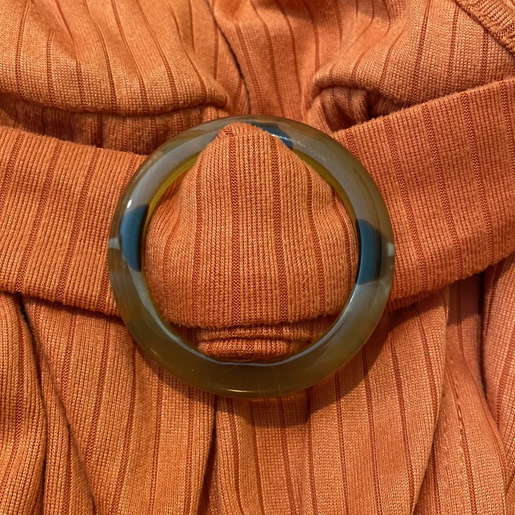 Derek Heart Short Sleeve Midi Dress with Belt Pumpkin Spice Small - Image 7