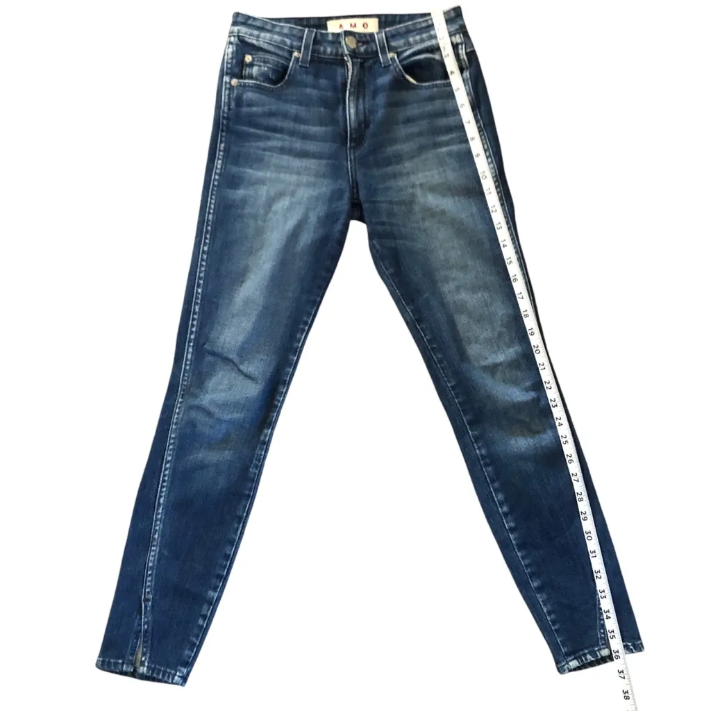 C AMO Twist Dark Vintage Blue Wash Women Mid Rise Ankle Jeans Size 25 NWOT - Image 8