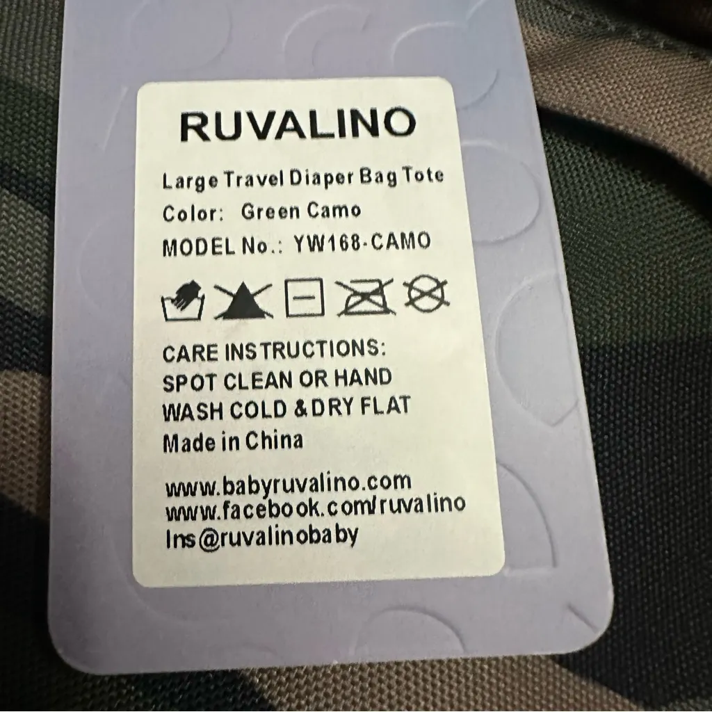 Ruvlino Camouflage Baby Bag Green - Image 4