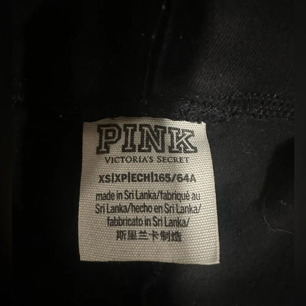 Victoria's Secret Pink Black Logo Stripe Leggings XS - Image 3