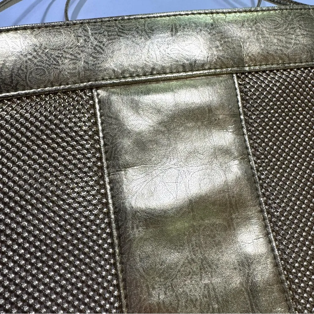 Whiting and Davis International Gold Metallic Mesh Crossbody Bag - Image 11