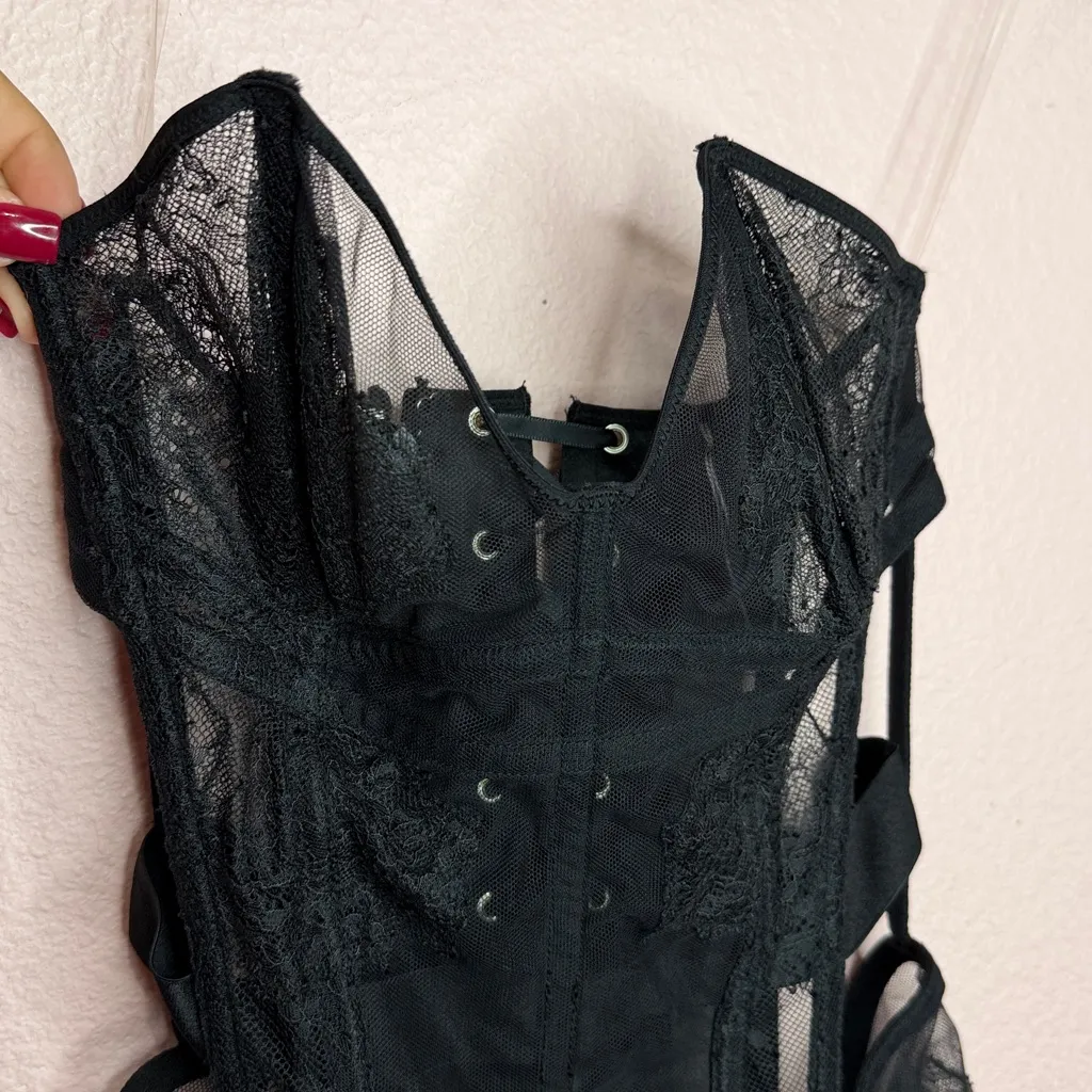 Victoria Secret Black Sexy Lace Lingerie Bodysuit. Size 34C - Image 5