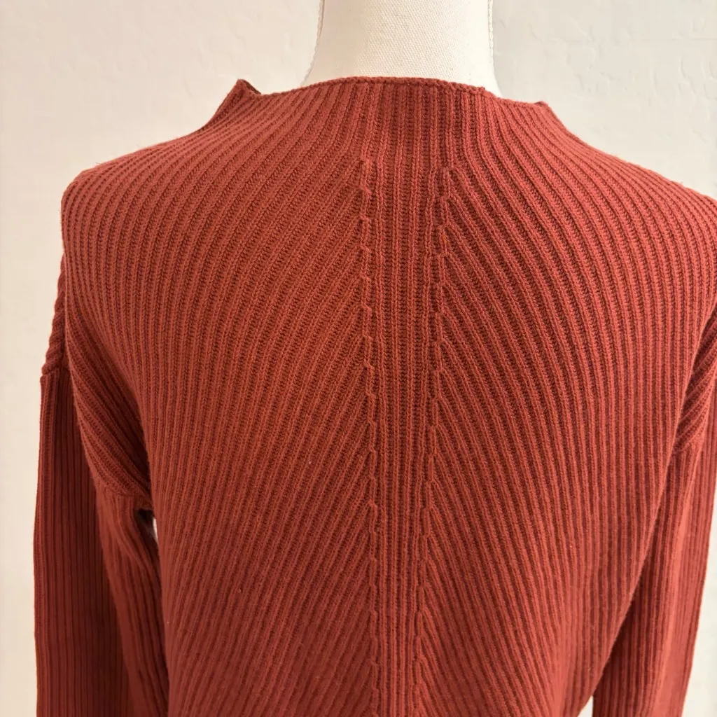 Aritzia Babaton Chalmers Mock Neck Brown Wool Blend Sweater Size S - Image 10