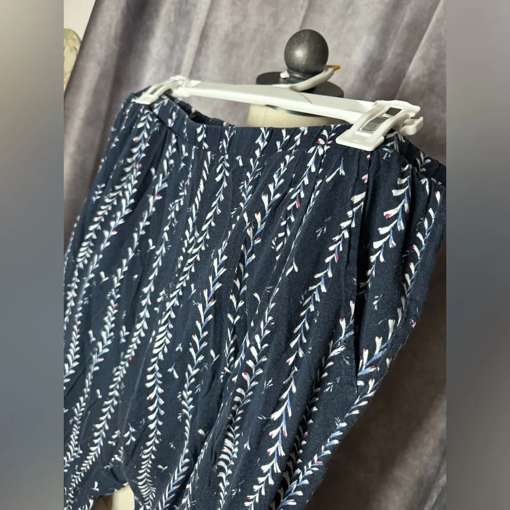 Lucky Brand Pajamas PJ Set Boho Coral Henley Cropped Pants Pocket - Image 5