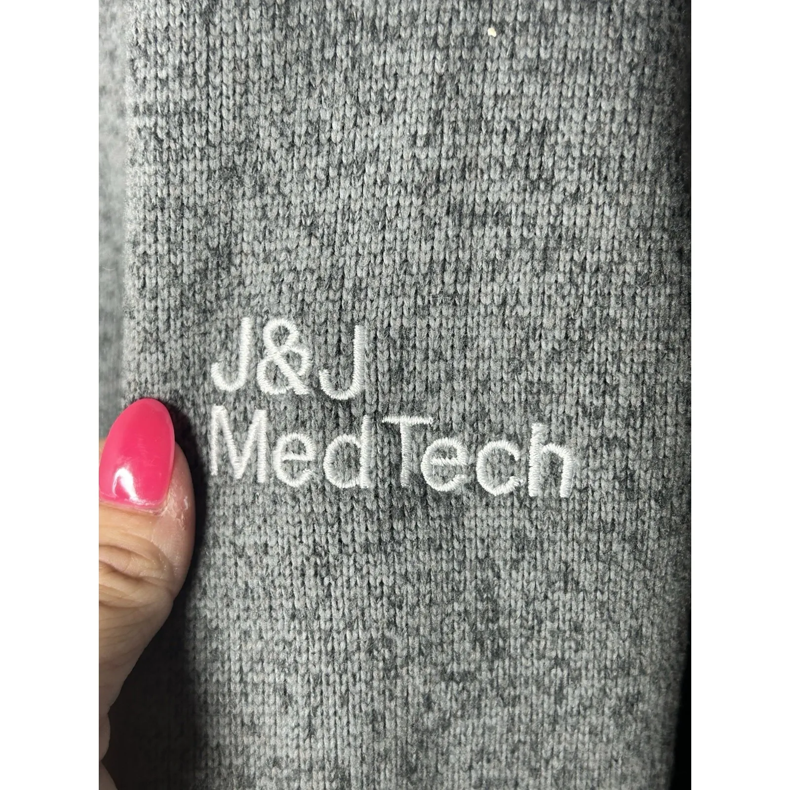 THE NORTH FACE Full Zip Jacket Heather Gray Company Logos Women's Size L NWT New - Image 5