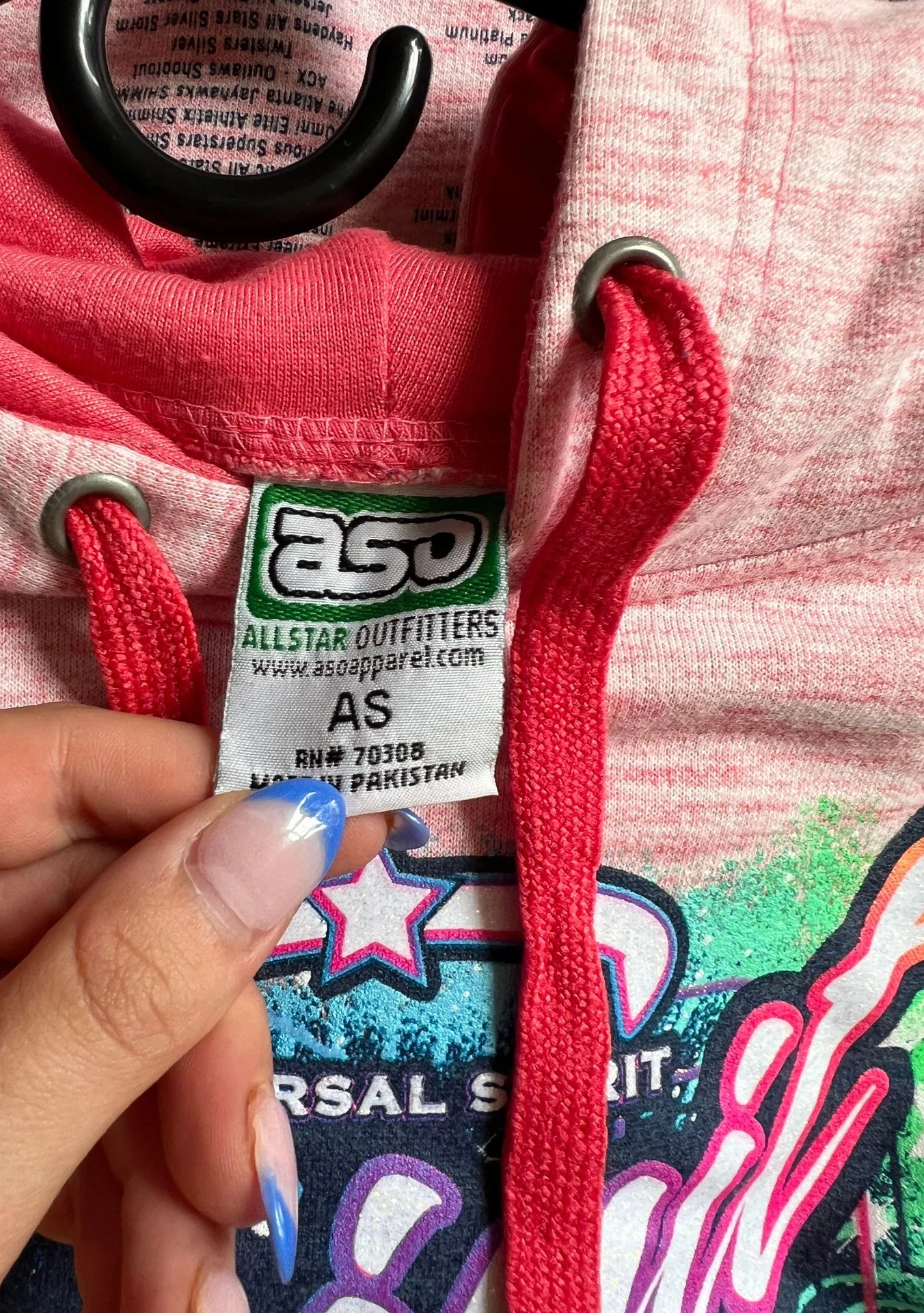 ALLSTAR OUTFITTERS Pink Cheer Hoodie Small - Image 3
