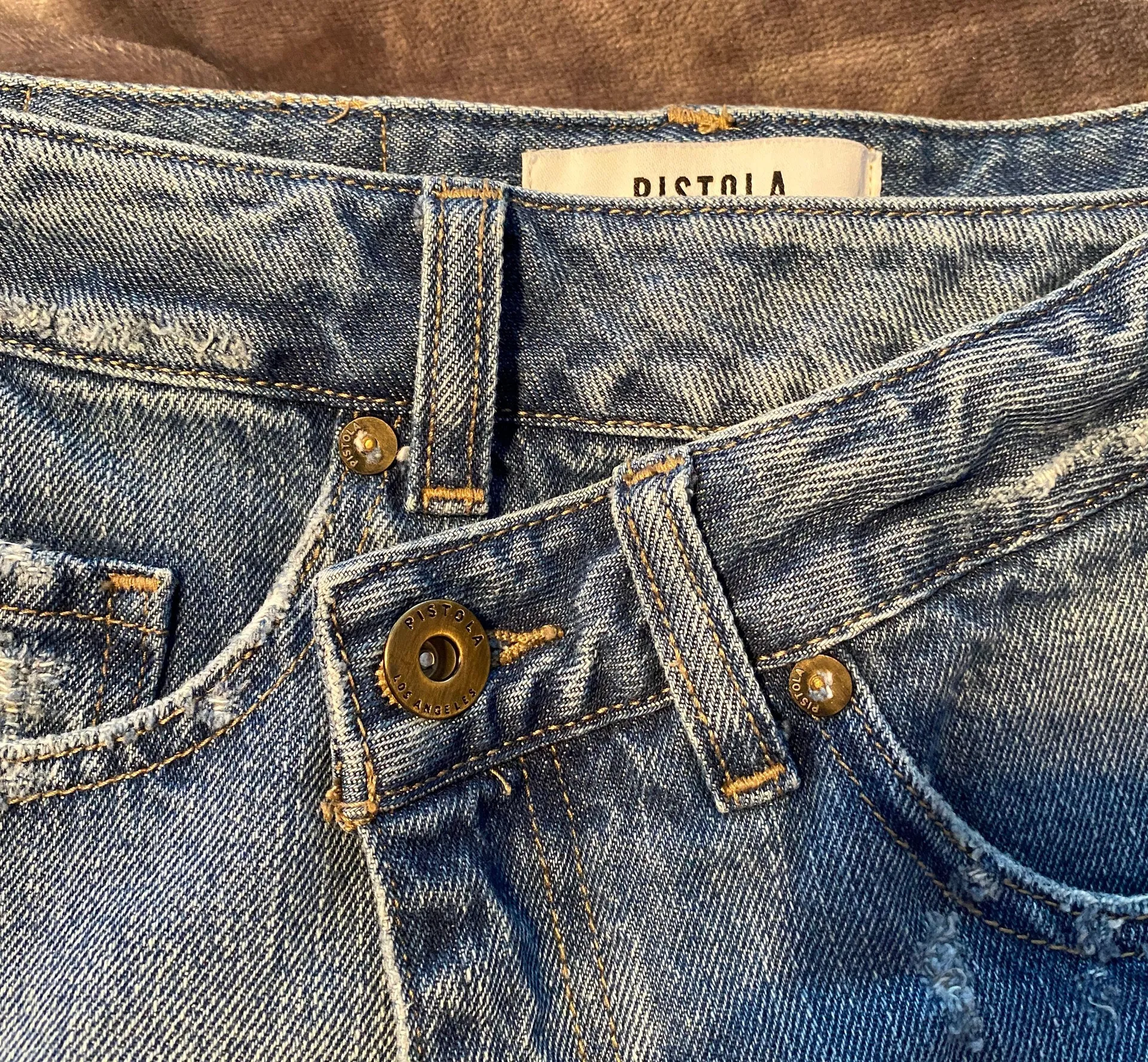 Pistola Lola Mini Denim Wrap Skirt - Image 6