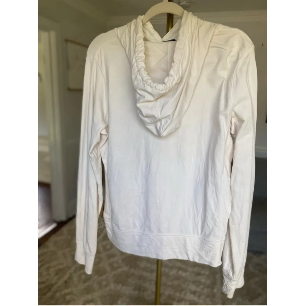 J.Crew Cotton Hoodie Preppy Neutral Cream Classic Buttery Soft Casual Cozy Luxe - Image 3