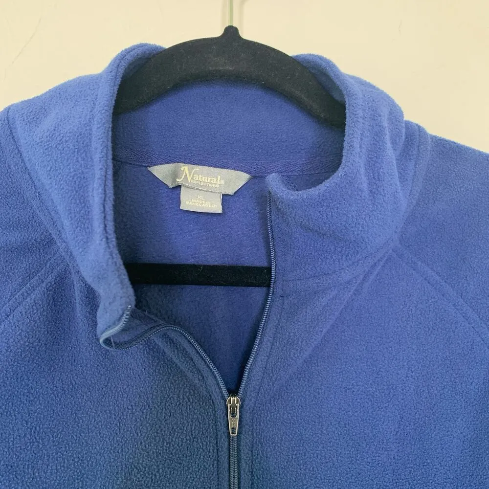 Natural Reflections Blue Fleece Pullover Top Sz XL - Image 7
