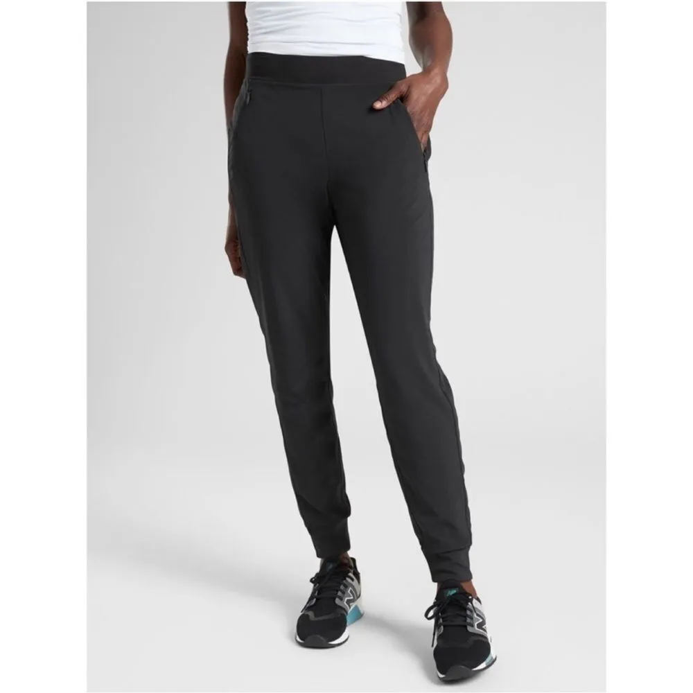 Athleta Lined Soho Jogger Pants in Black 907899 Women's Size 8 - Image 4