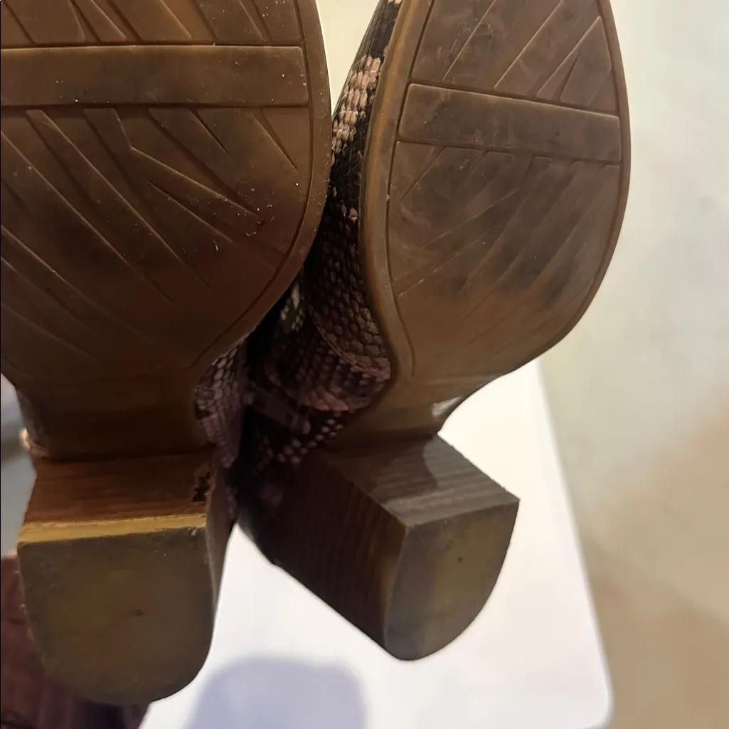 Snakeskin Ankle Boots Brown Size 7 - Image 6