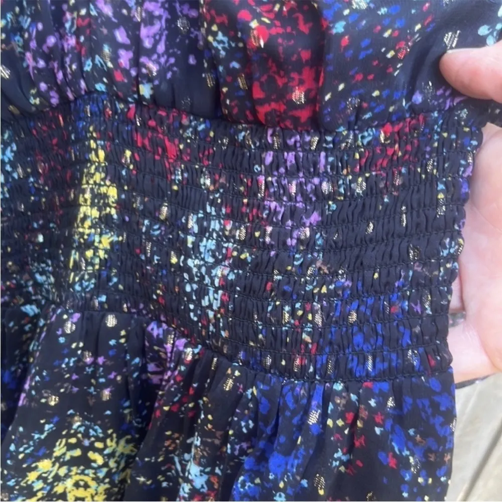 EUC Free People Anna Open Back Dress Black Floral Size Medium - Image 8