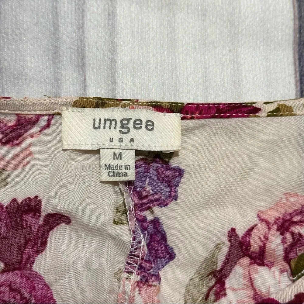 Umgee USA Boutique Women's Medium Floral Cute Spring Top Blouse Flowy Romantic - Image 10