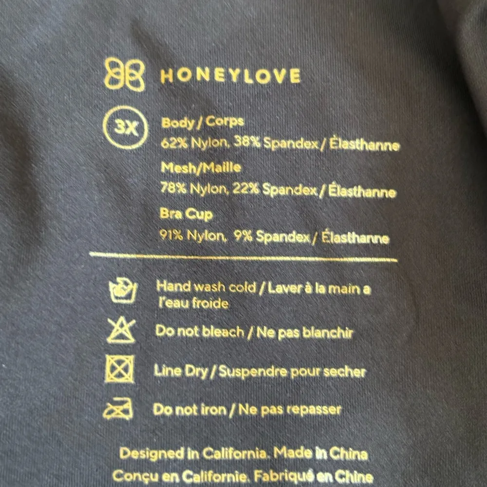 Honeylove LiftWear nylon spandex shapewear black Tank Size 3x - Image 4