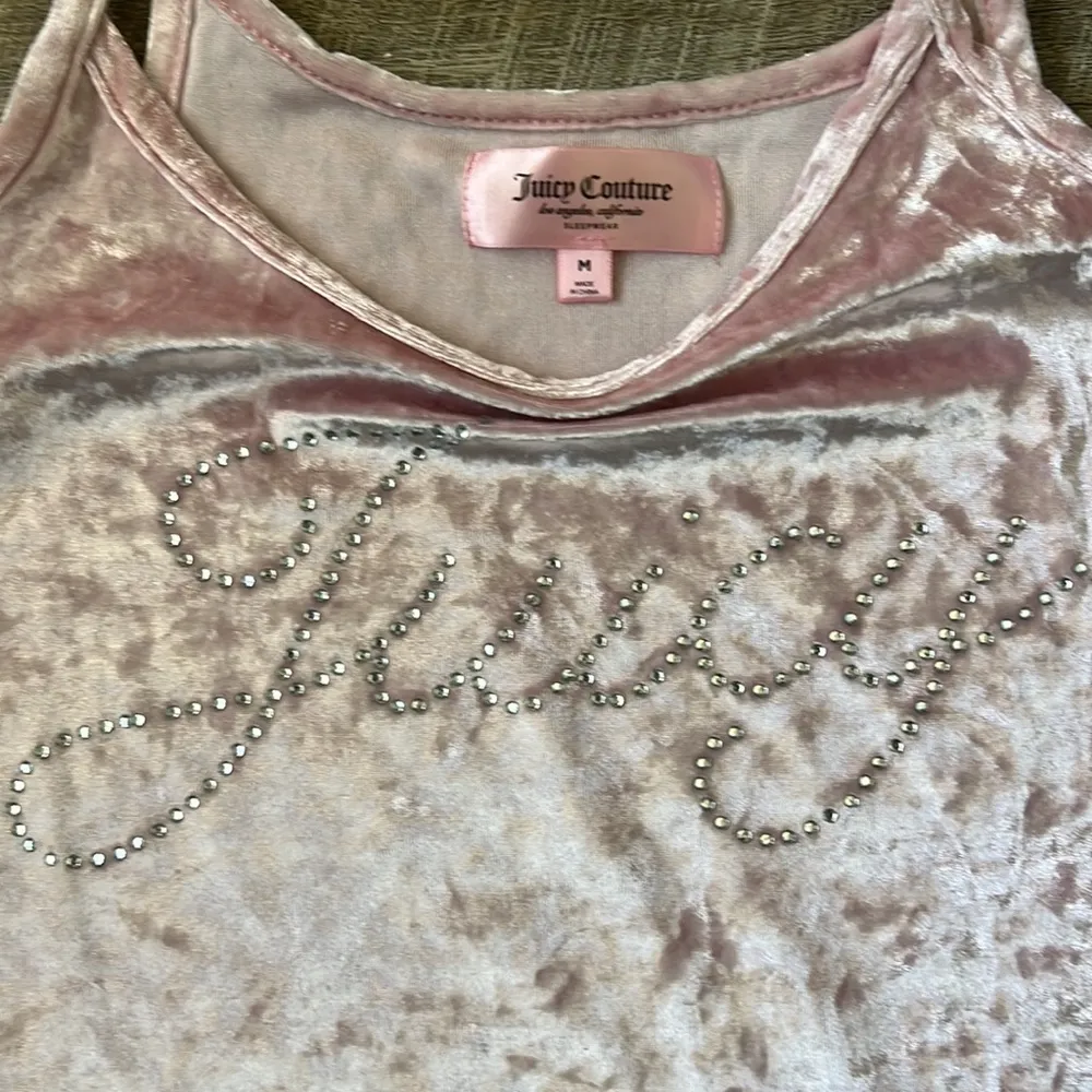 Juicy Couture Velvet Pink Tank Top Size Medium - Image 2