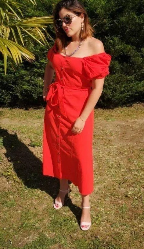 H&M Red Orange Dress - Image 2