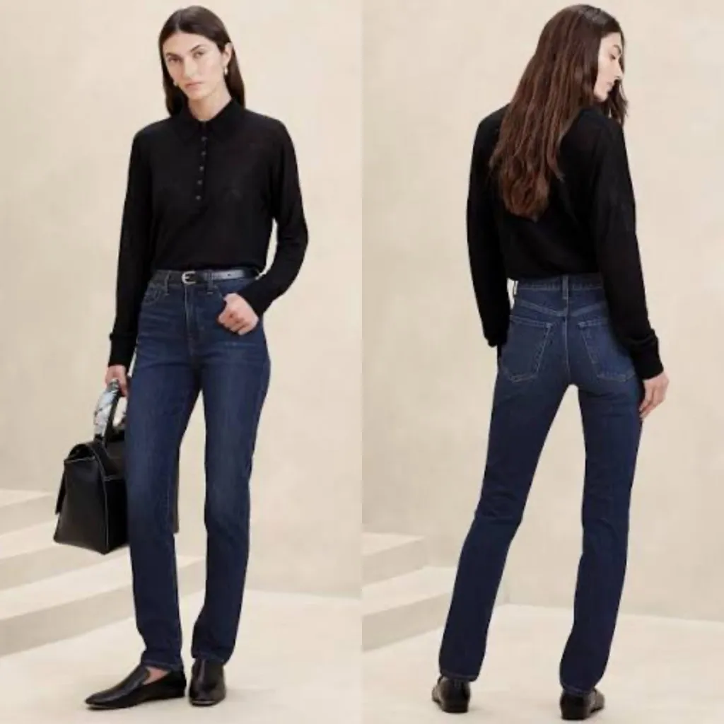 Banana republic high‎ rise slim Ariana jeans dark wash - Image 2