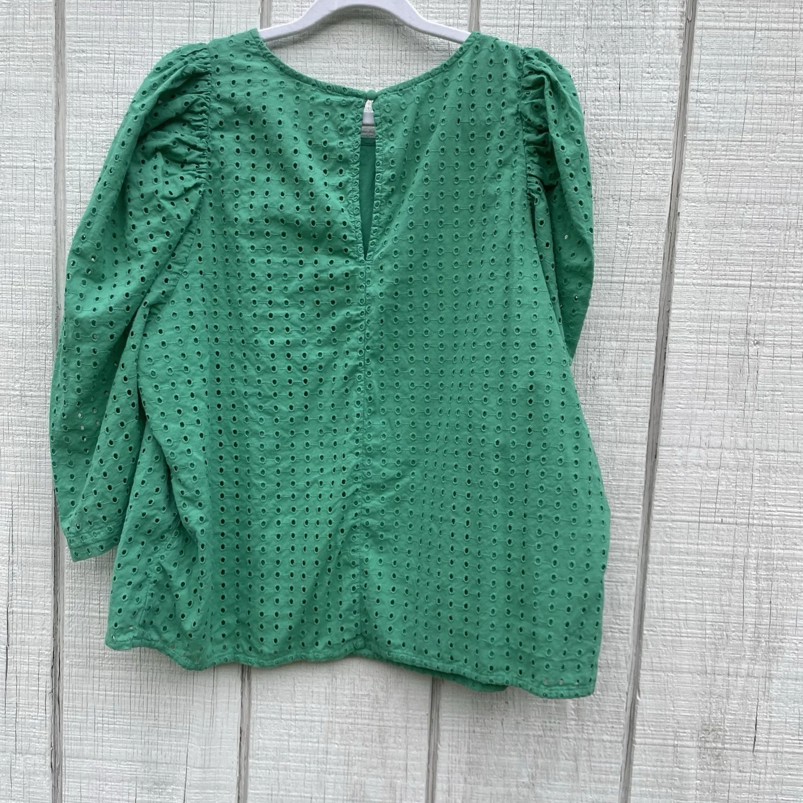 XXL Green Dressy New Day Shirt Blouse Professional Business Solid Green Top - Image 4