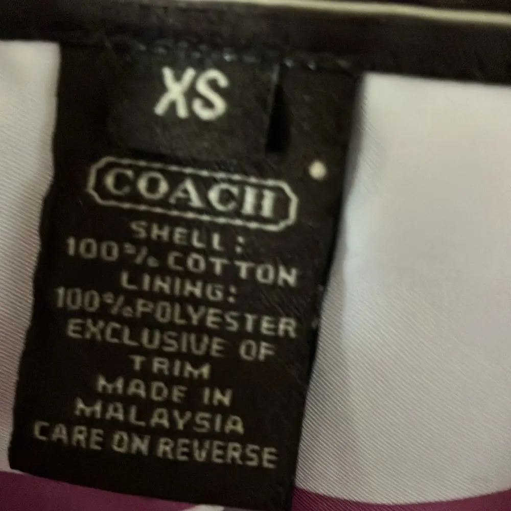 Coach: Light Purple Spring Jacket- 100% cotton- XS - Image 3