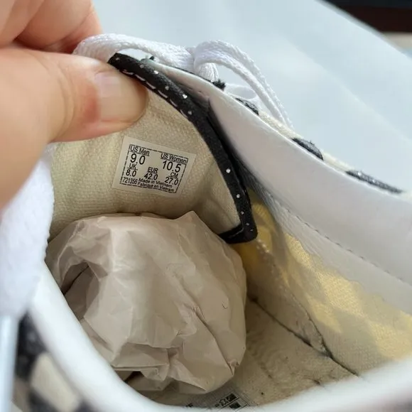 VANS‎ PRIMARY CHECK OLD SKOOL SHOE BLACK/WHITE CHECKS LACE UP WOMENS 10.5… - Image 5