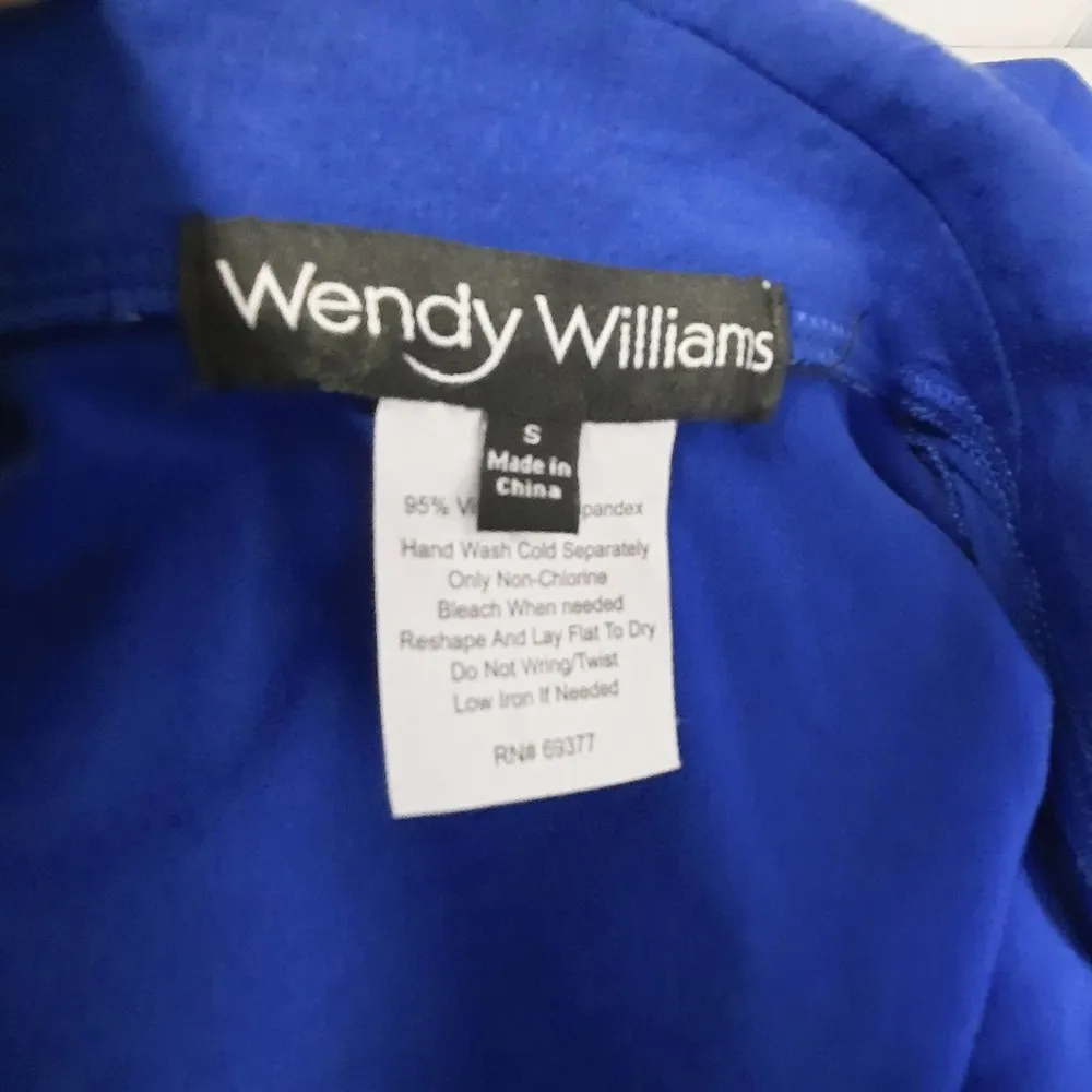 Wendy Williams Jumpsuit Womens Small Blue Pants Stretch - Image 4