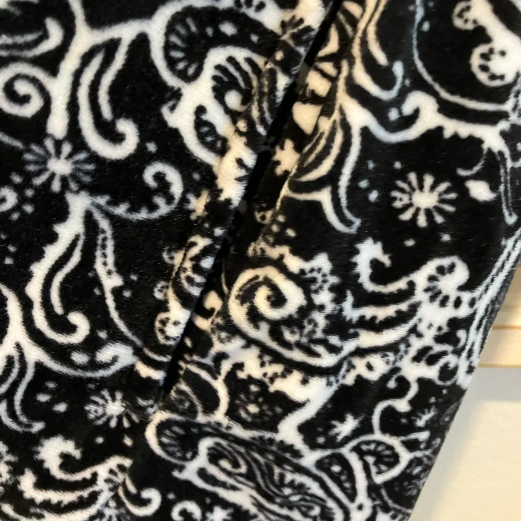 Midnight by Carole Hochman paisley jacket pockets Black Size M - Image 4