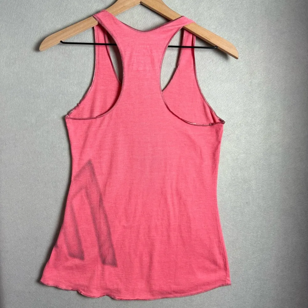 The North Face Women’s Graphic on Side Racerback Tank Top in Coral Pink size S - Image 2