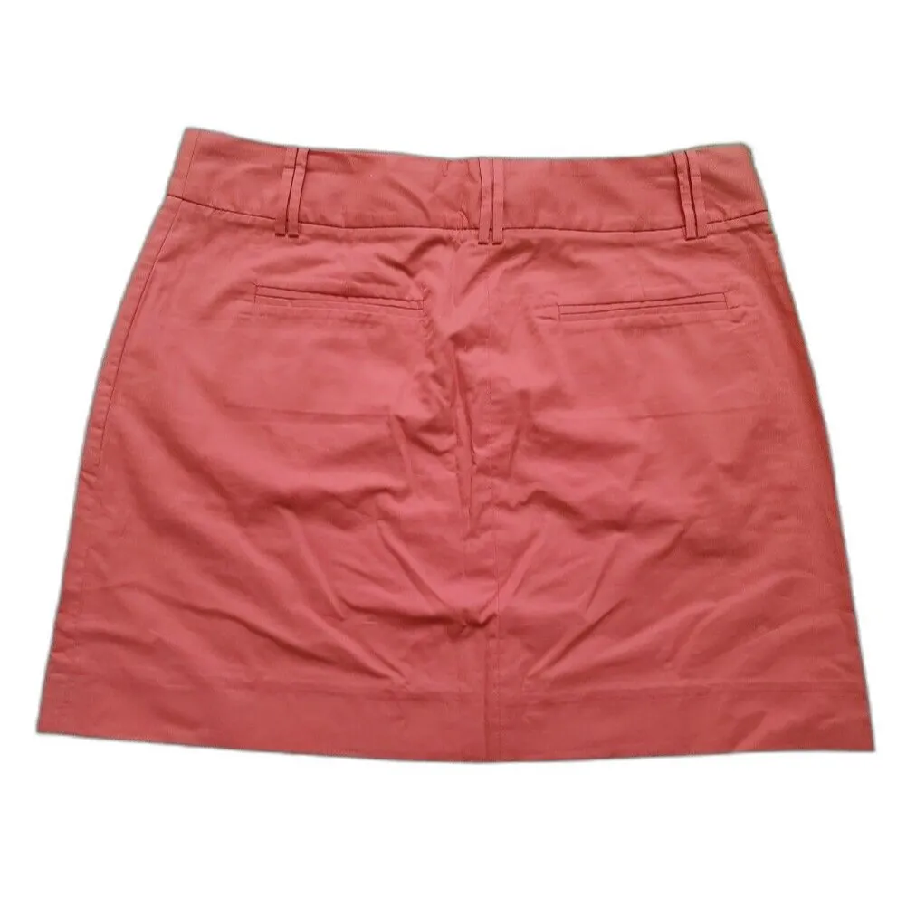 J Crew Mini Skirt Womens 4 Pink Pocket Short A Line Pencil Preppy Ladies NWT - Image 2