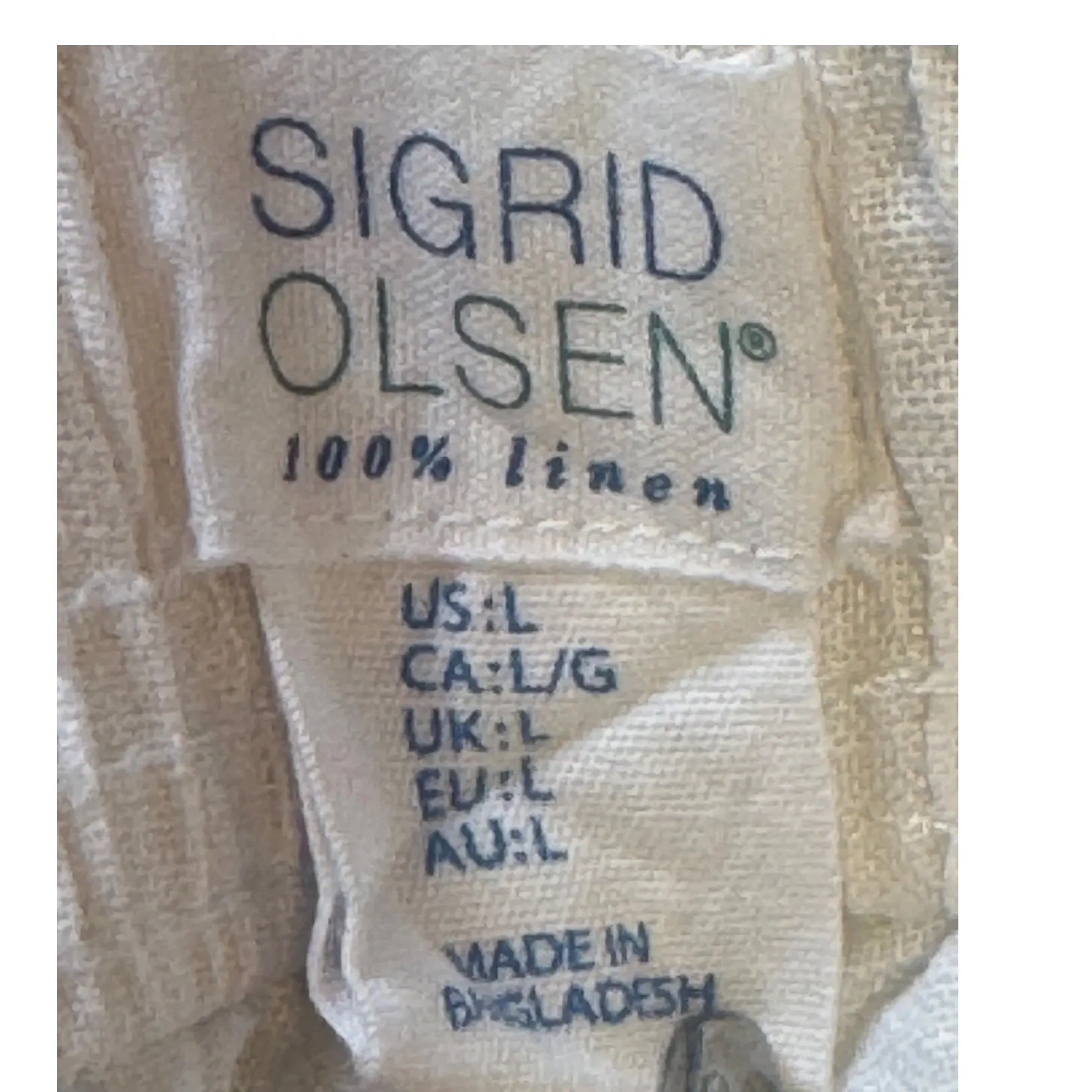 Sigrid Olsen · Large · 100% Linen Pull‑On Pants · Elastic Waist · White Coastal - Image 5