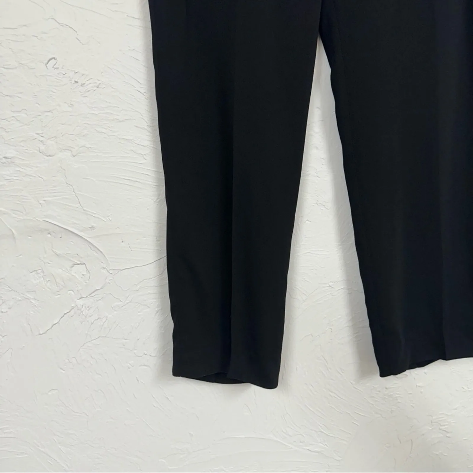 Lanvin Black Straight Leg Ankle Dress Pants Slacks 8 Trousers Academia Career - Image 5