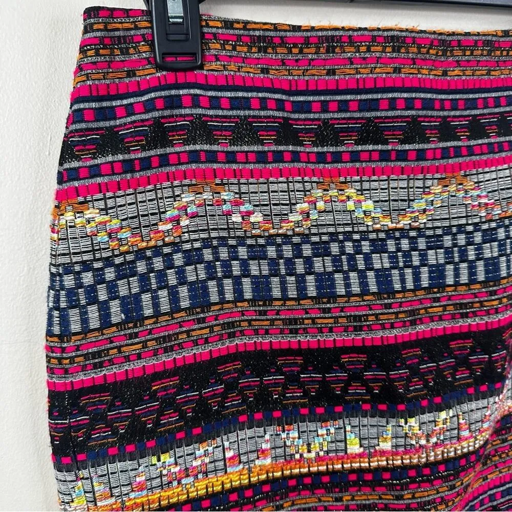 NEW Trina Turk Skirt Womens 2 Multi Color Woven Baja Crissy Pencil Skirt - Image 4