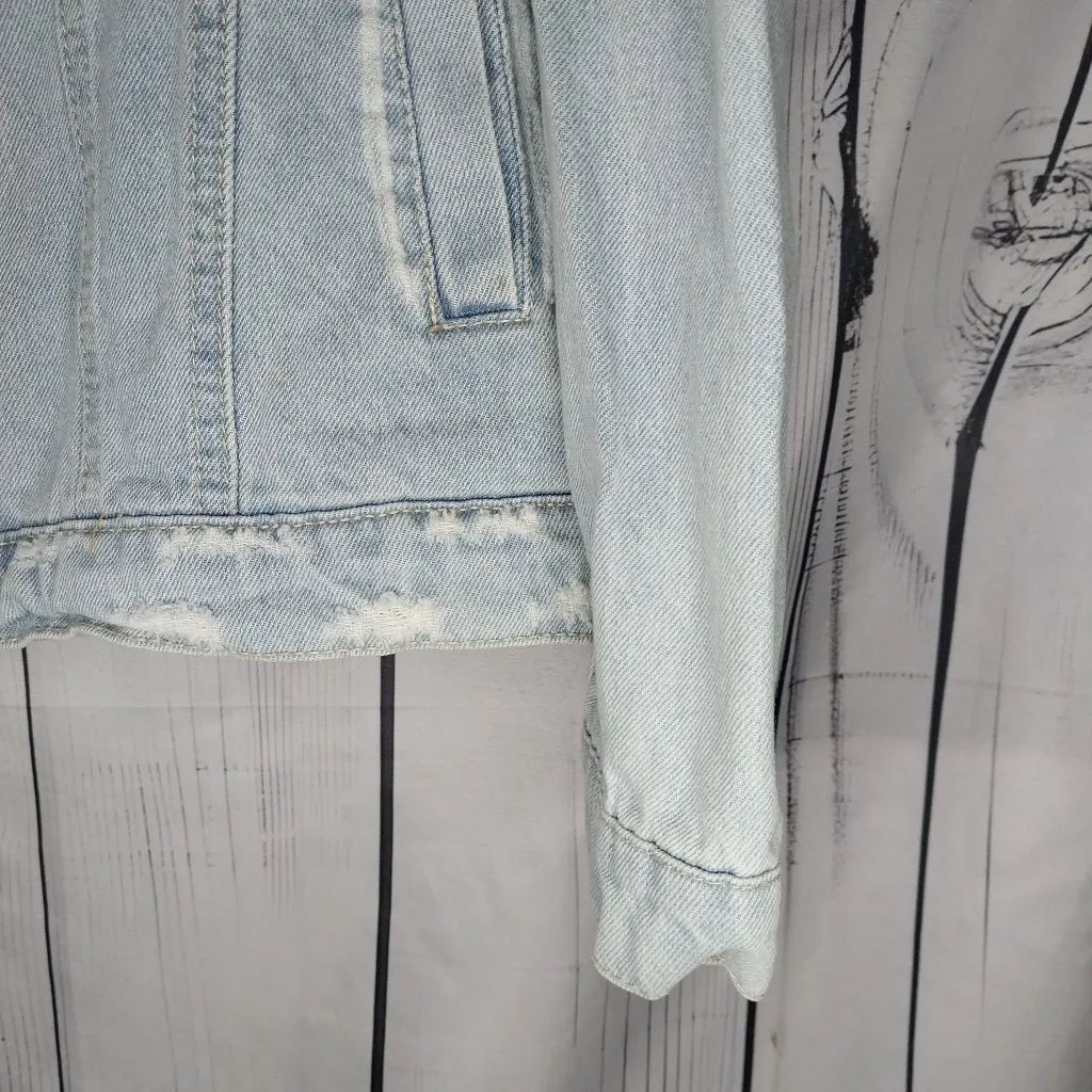 Wax Jean Basic Denim Thrashed Denim Jacket - Image 4
