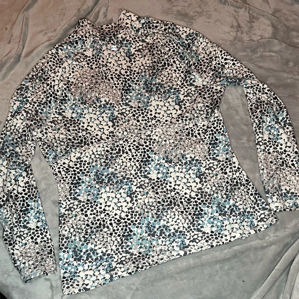 Hind Golf Top Long Sleeve Pullover 1/4 Zip Geometric Multicolor Size Large - Image 6