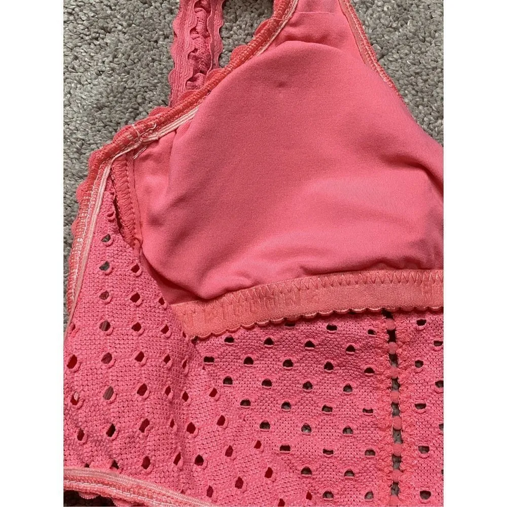 New. Robin Piccone coral crochet lace swimsuit. Retails $178. Small - Image 9