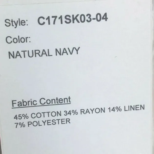 Worth Women's Pencil Skirt Size 12 Large Linen Blend Orange Navy Stripe Preppy - Image 4