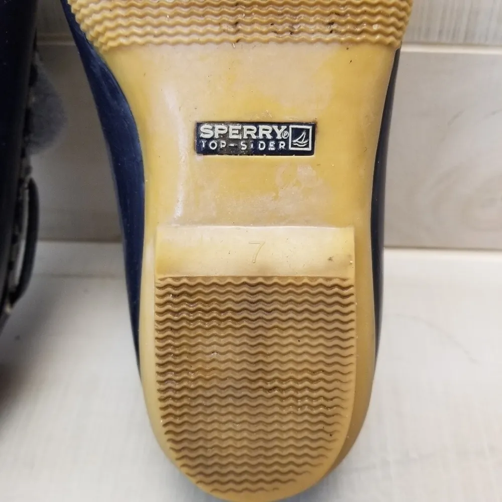 {7} Sperry Top-Sider Navy Waterproof Duck Boot Women's Slip On - Image 10