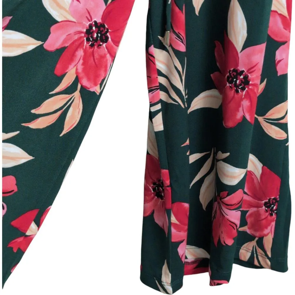 NWT MAGGY LONDON Lottie Crop Jumpsuit Floral Sleeveless Halter Tie Waist Size 4 - Image 5