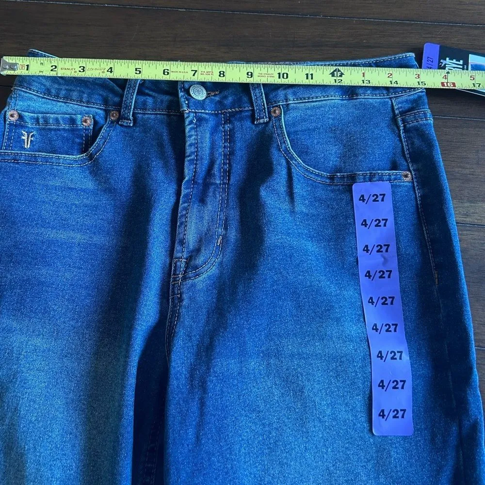 NWT Frye High-Rise Crop Jeans Cuffed Hem Blue Amari Wash Size 4 / 27 NEW - Image 9
