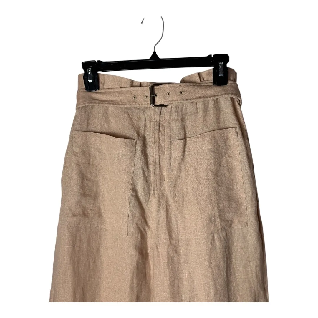 Tularosa Pants Women Small Pink Paloma Linen Belted Paper Bag Wide Leg Preppy - Image 5