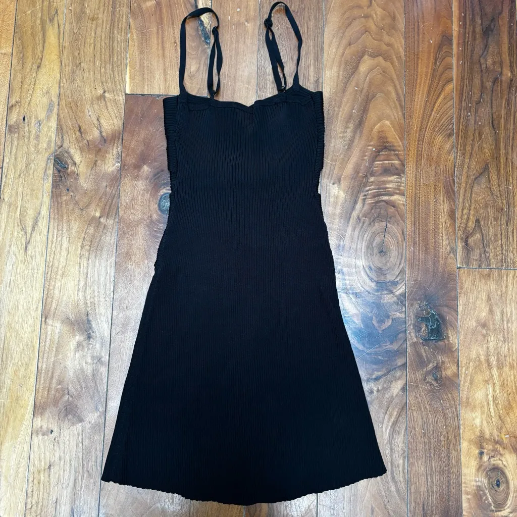 CULT GAIA Zenda Knit Mini Cutout Dress in Black XS - Image 6
