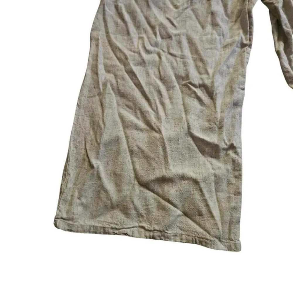 Shinestar Sleeveless Jumpsuit Romper V‎ Neck Wide Straps Beige Size Large - Image 4