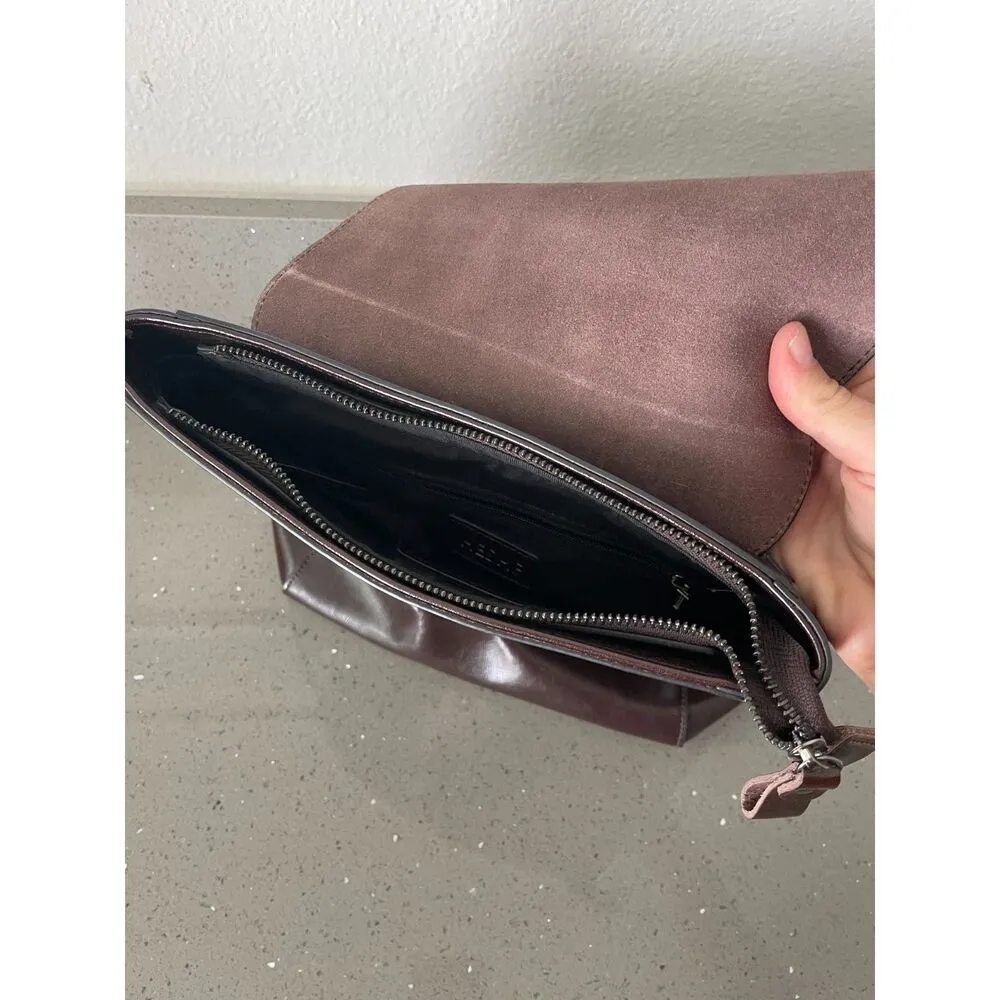 NEW HESHE deep brown leather backpack - Image 7